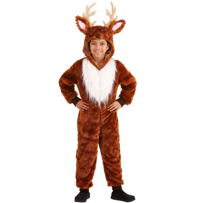 Halloweencostumes.com Medium Dashing Deer Jumpsuit For Kids, White ...