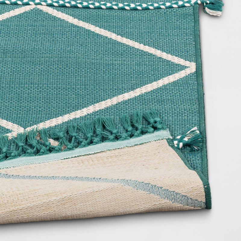 Woven Tapestry with Braid Outdoor Rug - Threshold™, 4 of 7