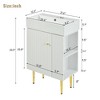 Lyngins 21.6" Storage Bathroom Vanity, Freestanding Vanity with Ceramic Sink & Overflow, Bathroom Storage Cabinet, Small-to-Medium Bathrooms - 4 of 4