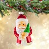 Christopher Radko 3.5 Inch Santa Holding Tree Shiny Brite Vintage Style Tree Ornaments - 2 of 4