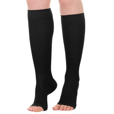 ABSOLUTE SUPPORT – Women’s Sheer Toeless Compression Knee High Socks – 20-30mmHg – 3 Pairs – A416