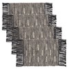 Saro Lifestyle Dashed Stitch Placemat, 14"x20" Oblong, Black (Set of 4) - 3 of 4