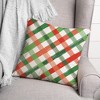 Creative Products Cheery Christmas Check 18 x 18 Spun Poly Pillow - 3 of 3