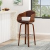 FURNIinspire Counter And Bar Stools Swivel Bar Stool Kitchen Bar Stools Dining Chair, Counter Height Bar Stools, Dark Brown, 18.5"*19.5"*41.75" - 4 of 4