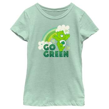 Girl's Care Bears St. Patrick's Day Good Luck Bear Go Green T-Shirt