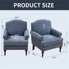 SKRAN Farmhouse Accent Chair,Nailhead Trim Armchair,Comfy Chenille Club Sofa Chair with Springs Cushions & Wood Legs for Bedroom ,Living Room(Gray) - 3 of 4