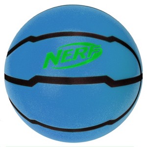 NERF Quiet Zone Official Sized Basketball - Blue: Polyurethane Shell, Age 6+ - 1 of 4