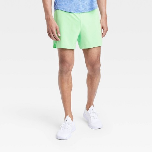 Men's Lined Run Shorts 5 - All In Motion™ Candy Green S : Target