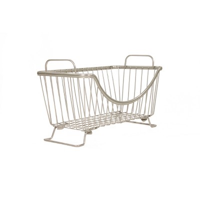 Ashley Small Ivory Metal Stacking Storage Basket