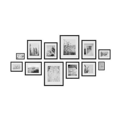 Haus and Hues Oxford Gallery Wall Frame Set with Real Glass and Mat