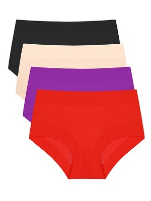 Buy suvinyas Cotton Plain Innerwear Panty Hipster Brief Ladies Bikini Tummy  Trimmer Panties(32,red) at