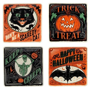 9" Earthenware Scaredy Cat Dessert Plates - Certified International - 1 of 4