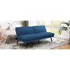 Dyonery 70" Memory Foam Folding Convertible Linen Futon Sofa Couch,Detachable Cushion,Adjustable Backrest, for Living Room,Office,Apartment, Black - 4 of 4