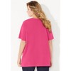 Catherines Women's Plus Size Petite Suprema Embroidered Notch-Neck Tee - 3 of 3