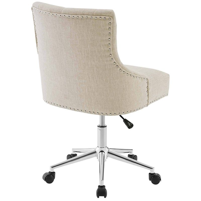 Regent Swivel Upholstered Fabric Office Chair Beige - Modway, 5 of 10