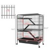 5 Level Metal Small Animal Cage with Wheels and Removable Tray for Ferrets Bunnies,53'' Indoor Pet Habitat with Ramps - LAOTIES - 2 of 4