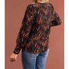 Women's Abstract Surplice Blouse - entro - 3 of 4