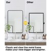 Black Bathroom Mirror, Rounded Corner Metal Framed Metal Framed  Vanity Mirror, Hangs Horizontally or Vertically - 3 of 4
