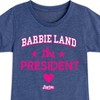 Girls' - Barbie - Barbie Land Palm Trees Fitted Short Sleeve Graphic T-Shirt - 2 of 4