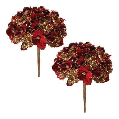 Beaded Hydrangea Flower Stem (Set of 2)