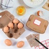 40 Pack Half Dozen Egg Cartons Bulk 6 Count, Empty Natural Paper Pulp Cartons Reusable Sturdy Cardboard - 3 of 4