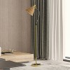 Maxax 62" Boho Rattan Floor Lamp for Living Room, Farmhouse Arc Standing Lamp  for Bedroom Office - 3 of 4