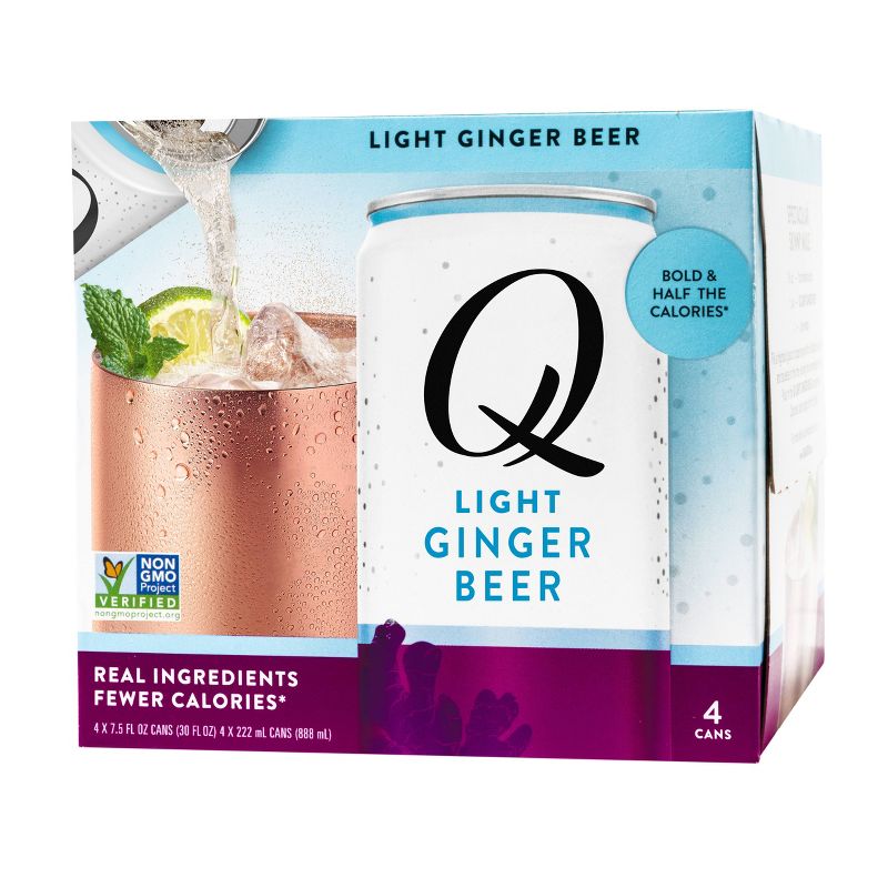 Q Mixers Light Ginger Beer - 4pk/7.5 fl oz Cans, 1 of 5