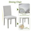5-Piece Counter Height Dining Set: Square Wood Table, 4 Upholstered Chairs with Crystal Decor, Ideal for Kitchen - 2 of 4