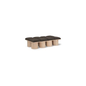 Meridian Furniture,Pavilion Boucle Fabric Bench - 1 of 4