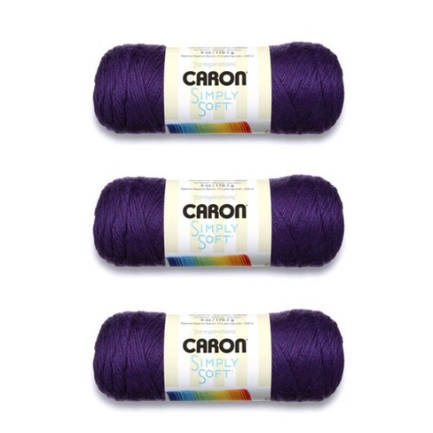 Caron Simply Soft Grape Brites Yarn - 3 Pack Of 170g/6oz - Acrylic - 4  Medium (worsted) - 315 Yards - Knitting/crochet : Target