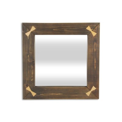 Cheung's Beloitte Square Wood Accent Mirror