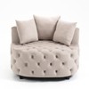 NicBex Couches for Living Room 36.6" Sofa Chair Accent Chair Modern Velvet Upholstered Sofa Couch Classical Barrel Chair with 3 Throw Pillows - 2 of 4