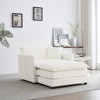Ridstar Modern Accent Chair, Armchair with Ottoman For Bedroom, Living Room & Reading Room-White - 2 of 4