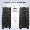 BEAFUP Set of 3 Luggage Hardside Spinner Suitcase with TSA Lock 20" 24" 28" Available for Gender , Black - 4 of 4