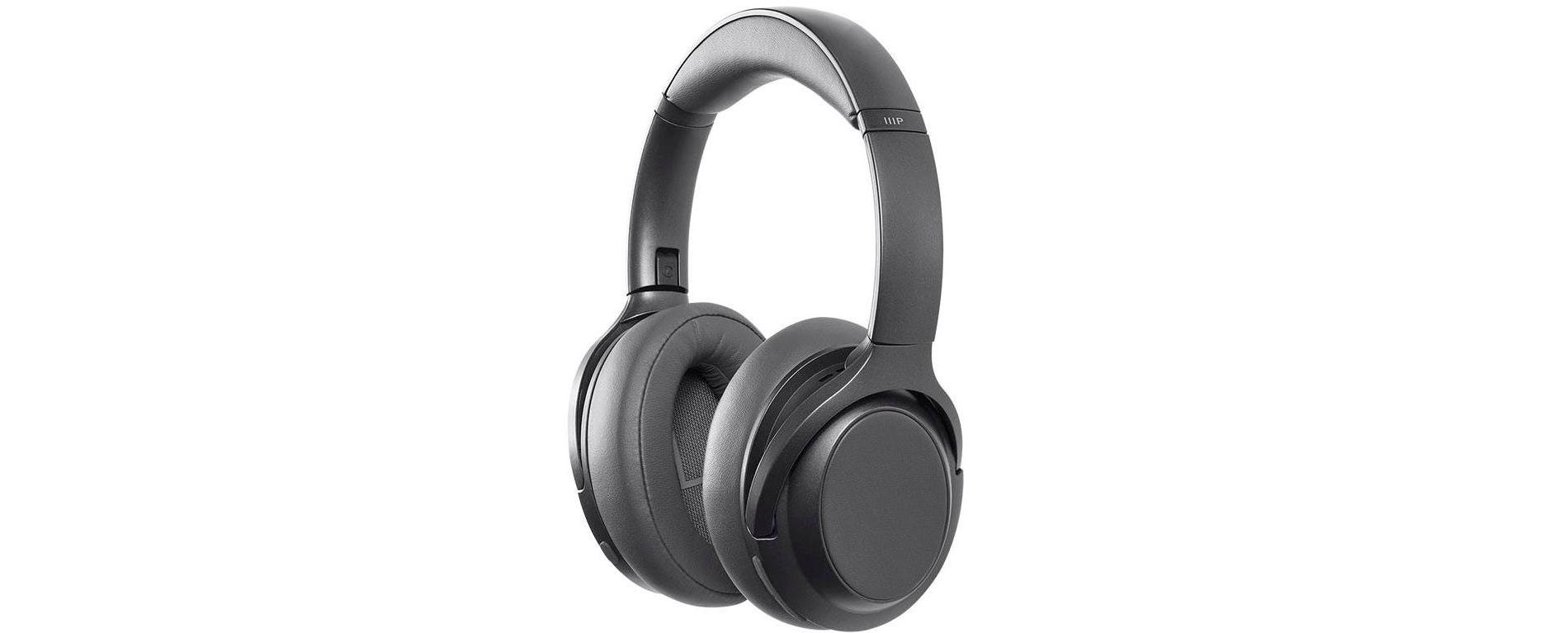 Monoprice BT-600ANC Bluetooth Over Ear Headphones with Active Noise Cancelling (ANC), Qualcomm aptX HD Audio, AAC, Touch Controls, 40hr Playtime