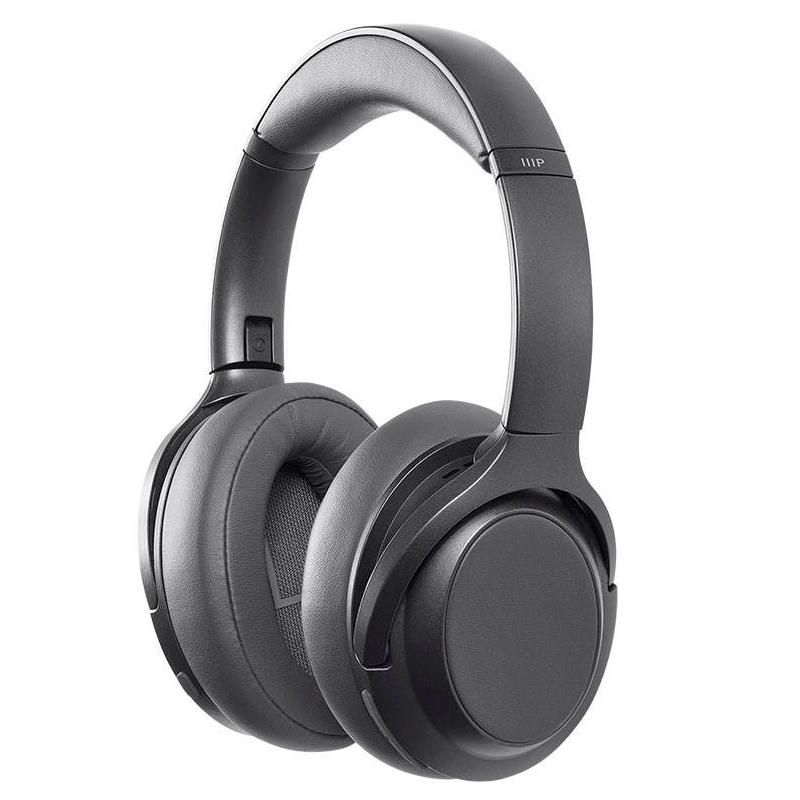 Monoprice BT-600ANC Bluetooth Over Ear Headphones with Active Noise Cancelling (ANC), Qualcomm aptX HD Audio, AAC, Touch Controls, 40hr Playtime, 1 of 8