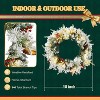 VINGLI 18 Inch Flocked Christmas Wreaths 2 Pack with 60 Battery Operated LEDs, 140 Tips, Pine Cones & Berries, Indoor/Outdoor - 3 of 4