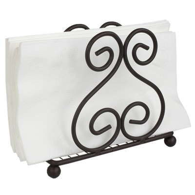Home Basics Scroll Collection Steel Napkin Holder, Bronze : Target