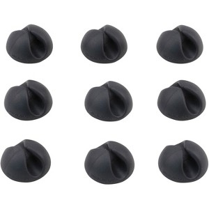 Advantus Cable Clip CableDrop Mini 4/5"Wx4/5"Lx2/5"H 9/PK Black BLUCDMBL - 1 of 1