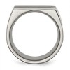 Chisel Titanium Brushed Black Enamel Stripes 10mm Band Ring - 3 of 4