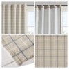 PAGED Plaid Rod Pocket and Back Tab Curtain Panel,Light Filtering Window Curtain Panel with Fleece Lining,Curtains for Living Room - 3 of 4