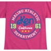 Girls' - Barbie - Malibu Athletic Dept Ken Fitted Short Sleeve Graphic T-Shirt - 2 of 4