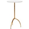 Myrna Accent Table - Gold/White Granite - Safavieh. - 3 of 4