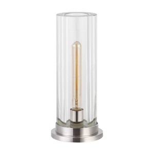 Dellanora Tube Table Lamp - CTL1069 - Silver/Clear - Safavieh Couture - 1 of 4
