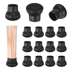 Unique Bargains Silicone Round Chair Leg Caps Floor Protectors 16 Pcs - 1 of 3
