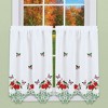 Collections Etc Embroidered Apples and Butterflies Tiered Kitchen Curtains - 2 of 3