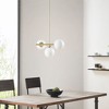 3-Light Chandelier with Frosted Glass Globe Bulbs - 3 of 4