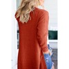 Imily Bela Women's Long-Sleeve Cardigan Sweater, Long Solid Color Knit Casual Jacket with Pockets - 2 of 4