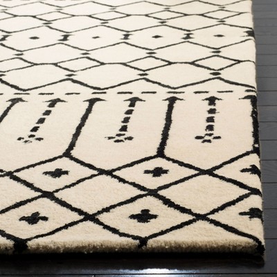 Handmade Himalaya Elegance 9' x 12' Black Wool Area Rug