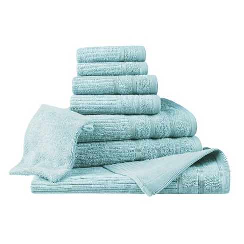 Blue Nile Mills 8 Piece Soft Super Absorbent Face Cloth Hand